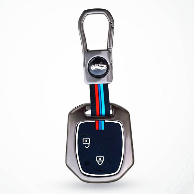 Metal Silicon Key Cover Compatible with Accord, City, Civic, Brio, Mobilio, Jazz | 2 Button Remote Key