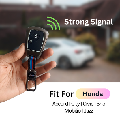 Metal Silicon Key Cover Compatible with Accord, City, Civic, Brio, Mobilio, Jazz | 2 Button Remote Key