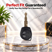 Metal Leather Key Cover For Suzuki Baleno | Suzuki Baleno Key Cover | Suzuki Baleno 2 Button Remote Key Cover Grey