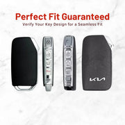 Metal Leather Key Cover For Kia Sonet | Kia Sonet Key Cover | Kia Sonet 4 Button Key Cover Brown