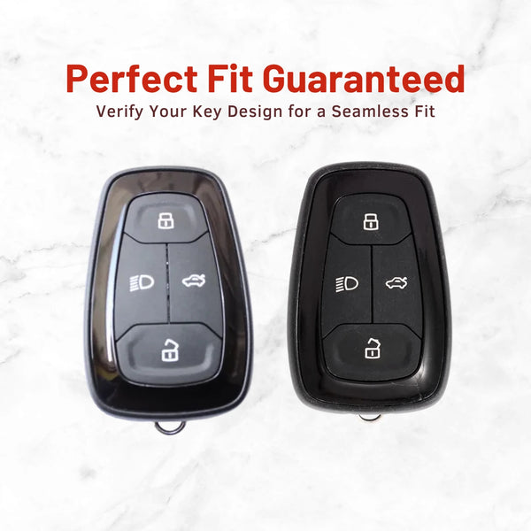 Metal Leather Key Cover For TATA  Altroz | TATA Altroz Key Cover | TATA Altroz 4 Button Smart Key Cover Brown