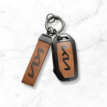 Metal Leather Key Cover For Kia Seltos | Kia Seltos Key Cover | Kia Seltos 4 Button Key Cover Brown