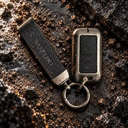 Metal Leather Key Cover For Suzuki Brezza | Suzuki Brezza Key Cover | Suzuki Brezza 2 Button Smart Key Cover Black