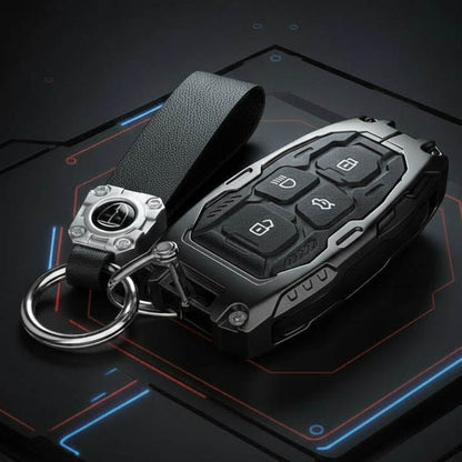 Transformer Car Key Cover Silver For TATA Punch, Tiago, Altroz, Nexon, Harrier, Safari, EV, Sierra | 4 Button Smart Key