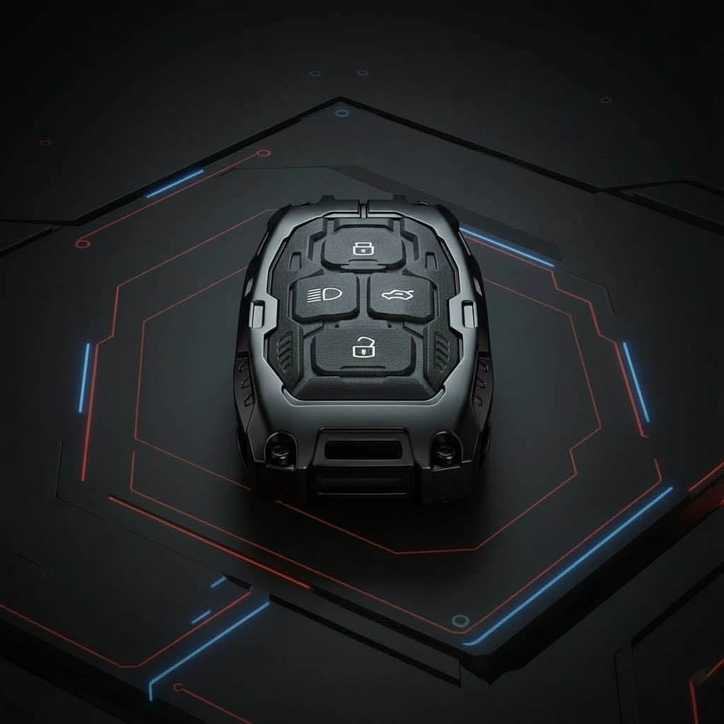 Transformer Car Key Cover Silver For TATA Punch, Tiago, Altroz, Nexon, Harrier, Safari, EV, Sierra | 4 Button Smart Key